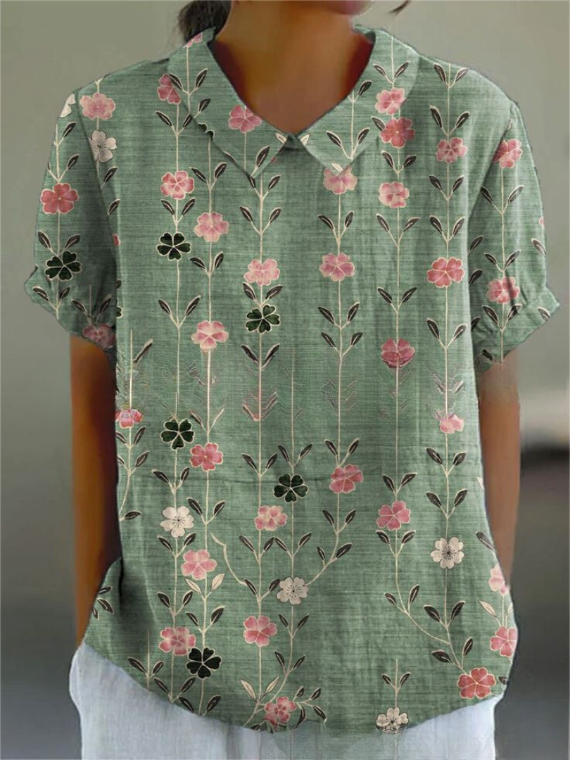 Maren | Women’s Floral Print Summer Shirt Top