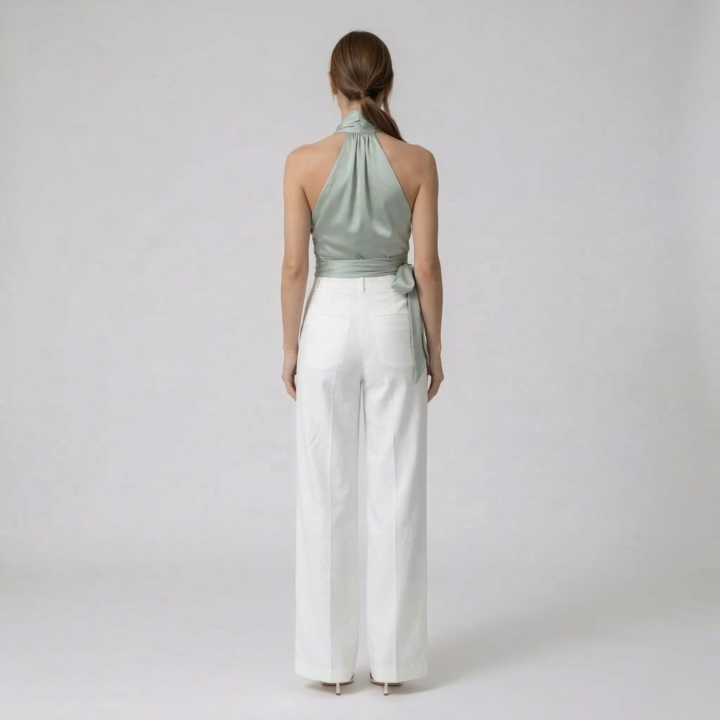 Nia | Women’s Halter Neck Slim Fit Top