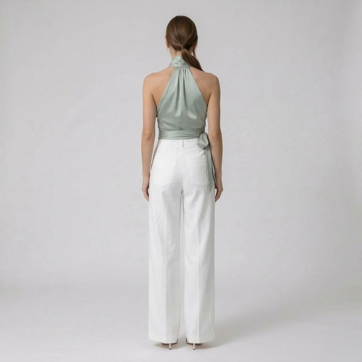 Nia | Women’s Halter Neck Slim Fit Top