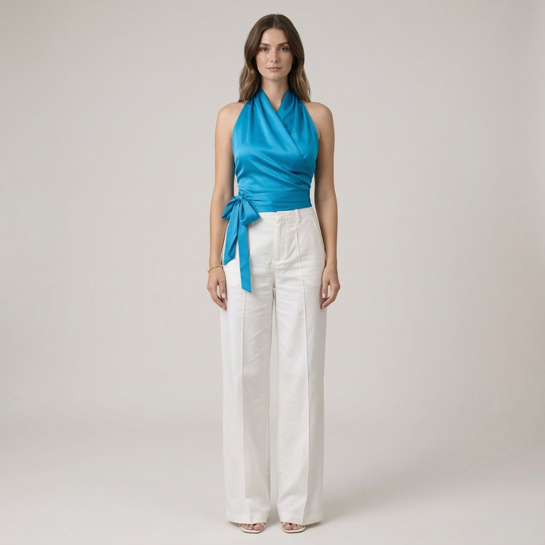 Nia | Women’s Halter Neck Slim Fit Top