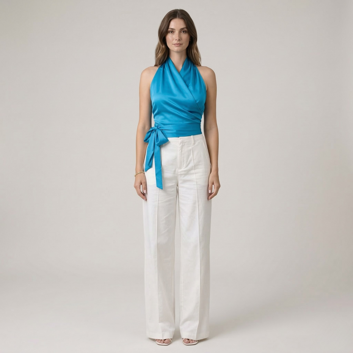 Nia | Women’s Halter Neck Slim Fit Top