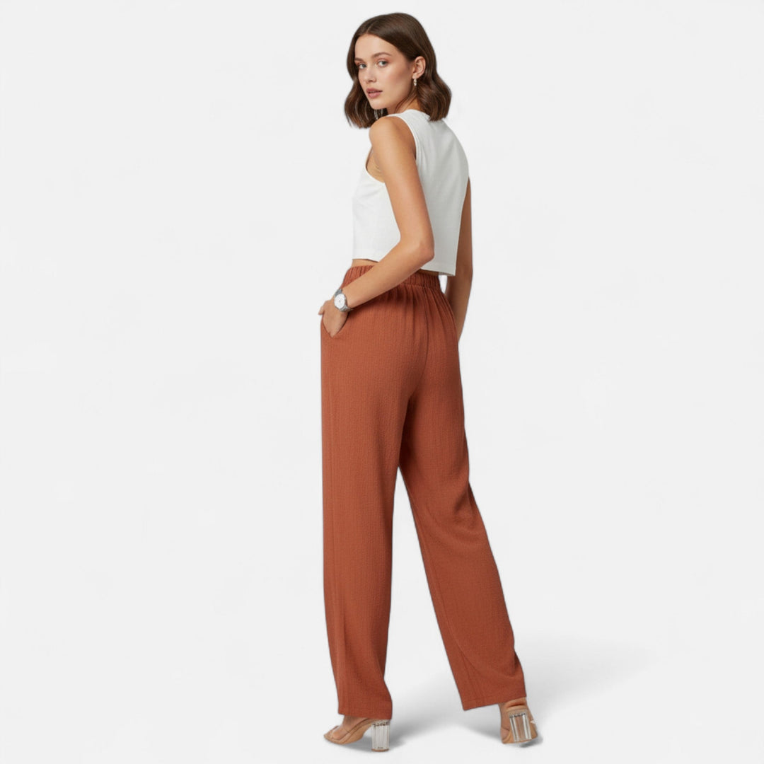 Sienna | Women's Straight-Leg Trousers Timeless High-Waist Casual