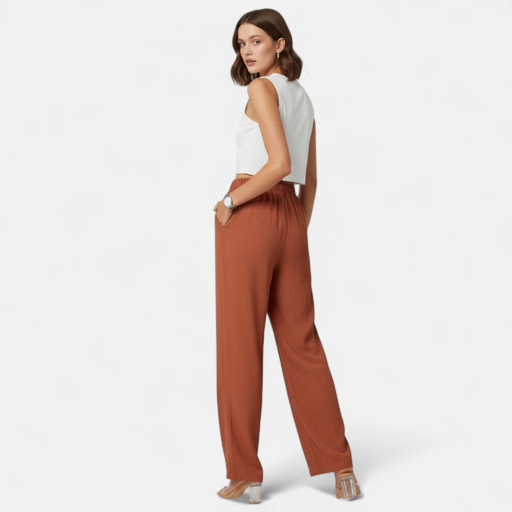 Sienna | Women's Straight-Leg Trousers Timeless High-Waist Casual