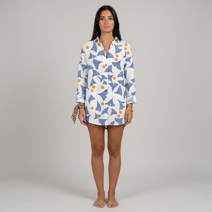 Luna | Women’s Floral Long Shirt