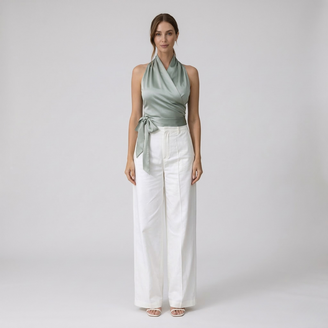 Nia | Women’s Halter Neck Slim Fit Top