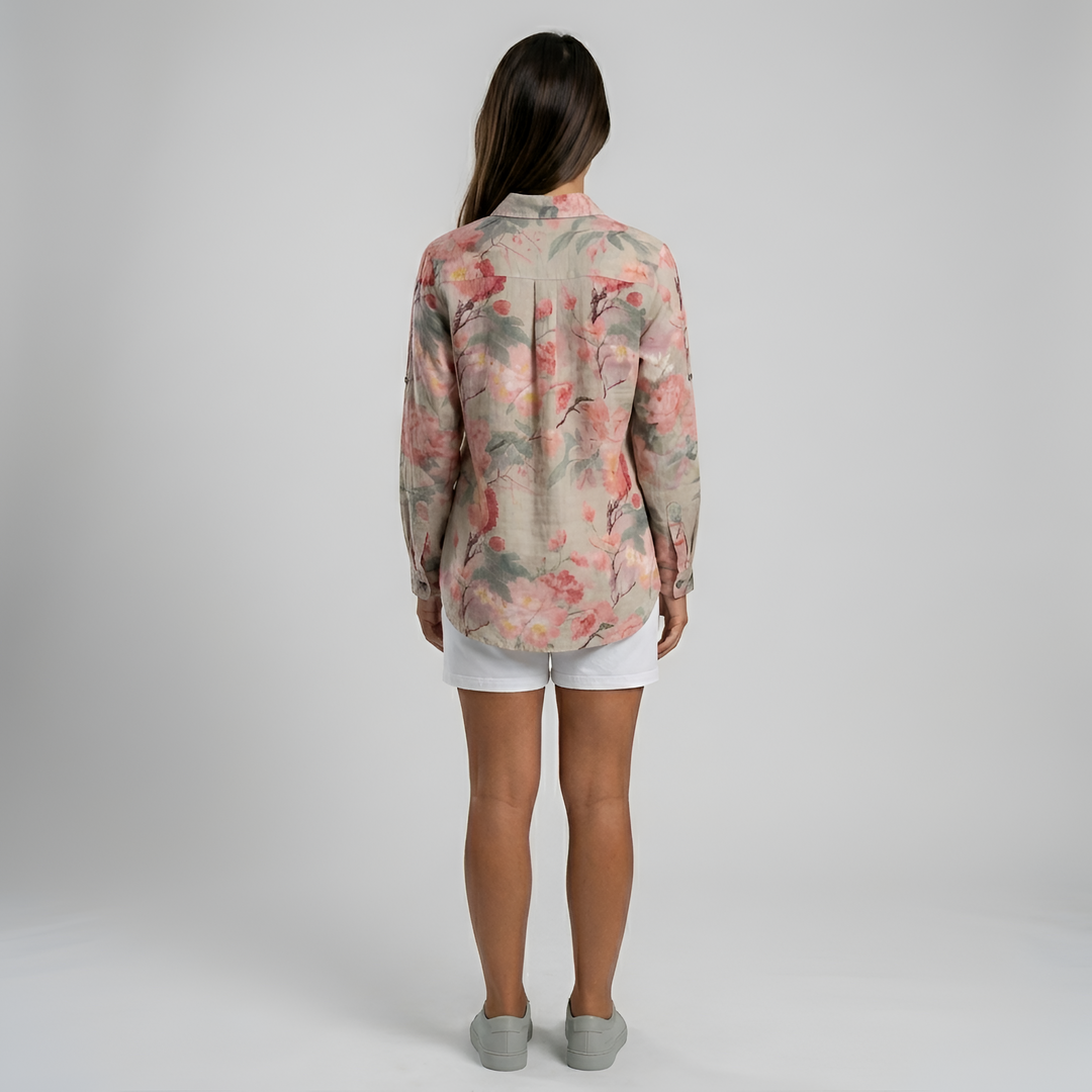 Luna | Women’s Floral Long Shirt