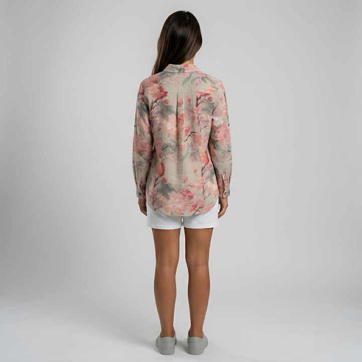 Luna | Women’s Floral Long Shirt