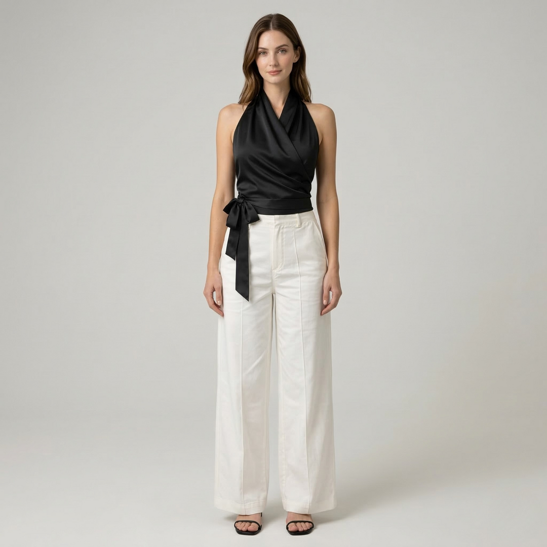 Nia | Women’s Halter Neck Slim Fit Top