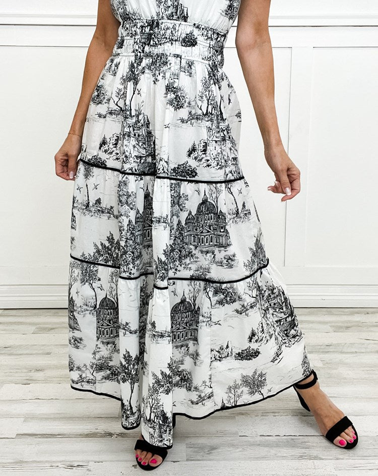Sanne | Women's Classic Toile Maxi Dress