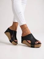 Sienna | Women's Cork Wedge Slide Sandals Stylish