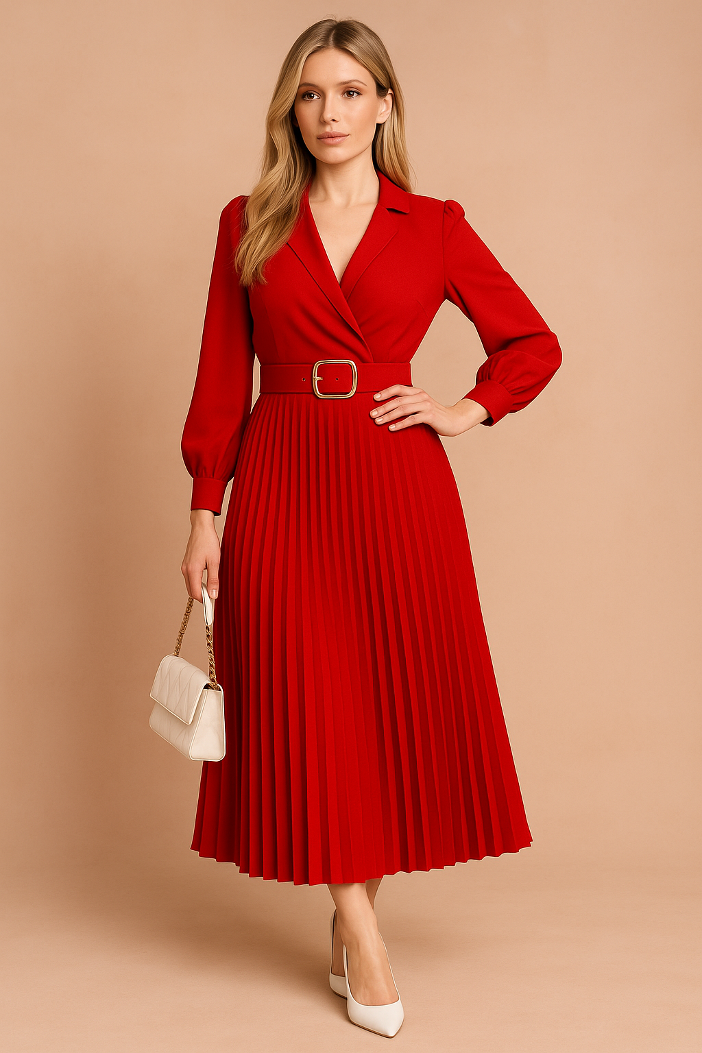 Marlowe | Women's Plus Size Knee Length Dress Elegant