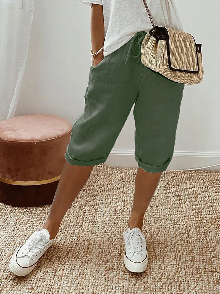 Sutton | Women's High-Waist Summer Shorts Casual