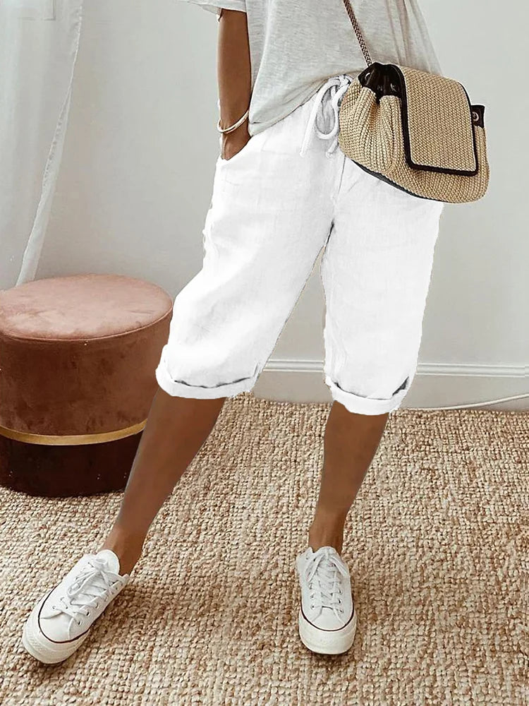 Sutton | Women's High-Waist Summer Shorts Casual