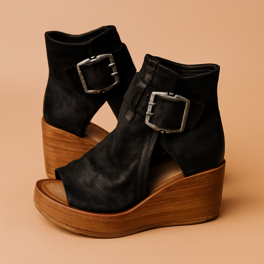 Maeve | Women's Buckle Wedge Sandals Casual Chic