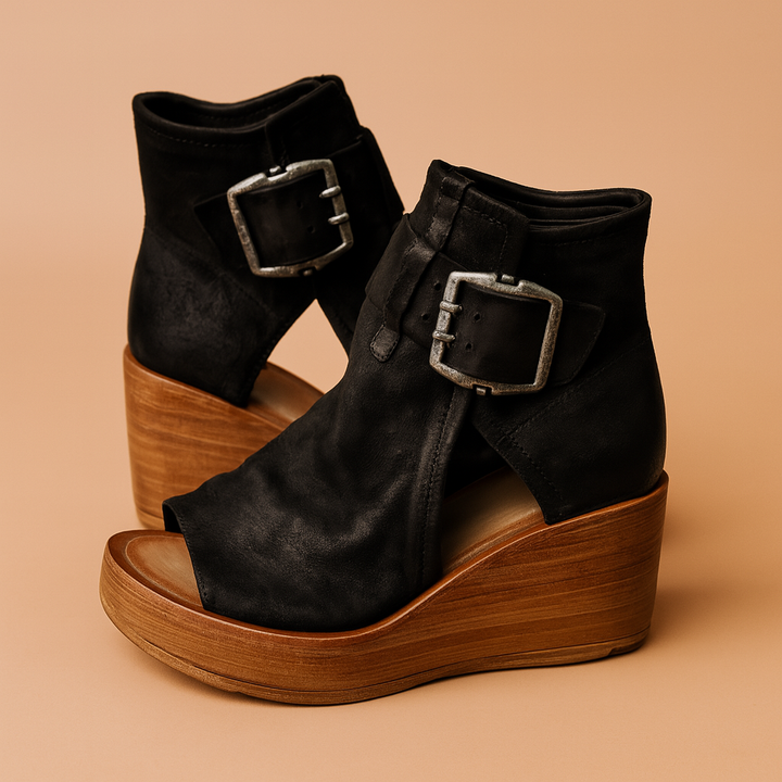 Maeve | Women's Buckle Wedge Sandals Casual Chic