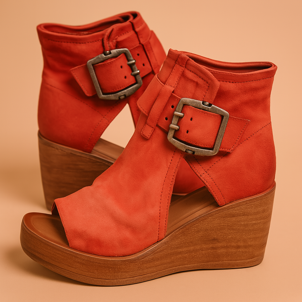 Maeve | Women's Buckle Wedge Sandals Casual Chic