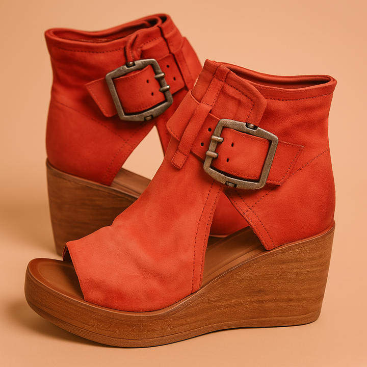 Maeve | Women's Buckle Wedge Sandals Casual Chic