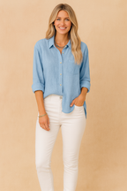 Jolene | Women's Classic Button Front Long Sleeve Blouse