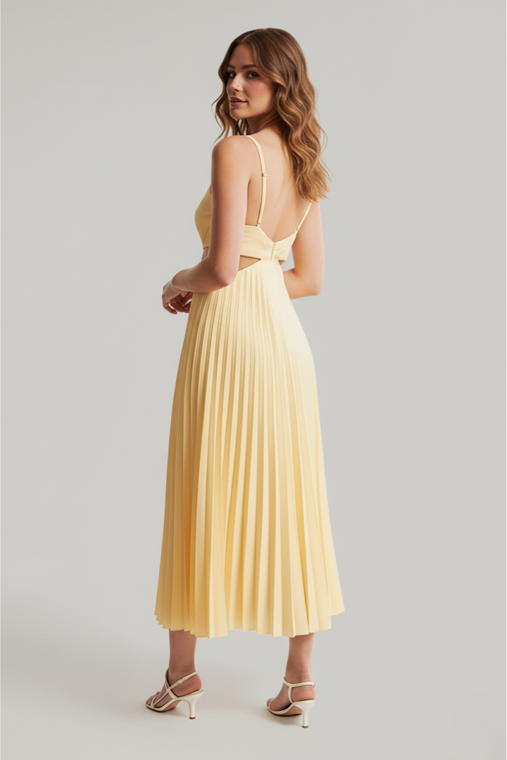 Elaris | Women's Pleated Maxi Dress Elegant