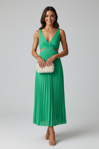 Elaris | Women's Pleated Maxi Dress Elegant