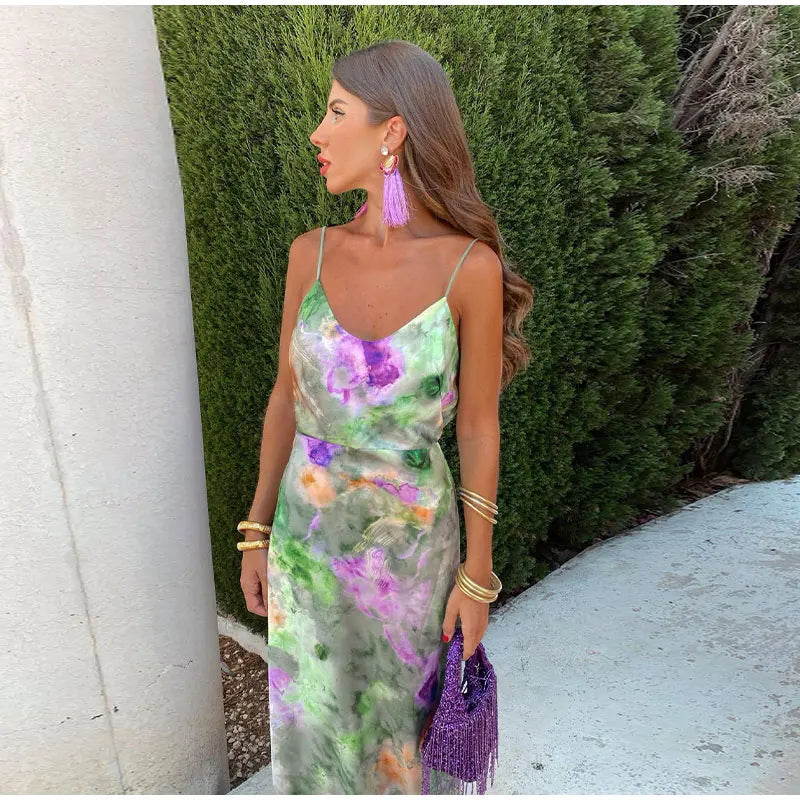 Marlowe | Women's Elegant Open Back Maxi Dress