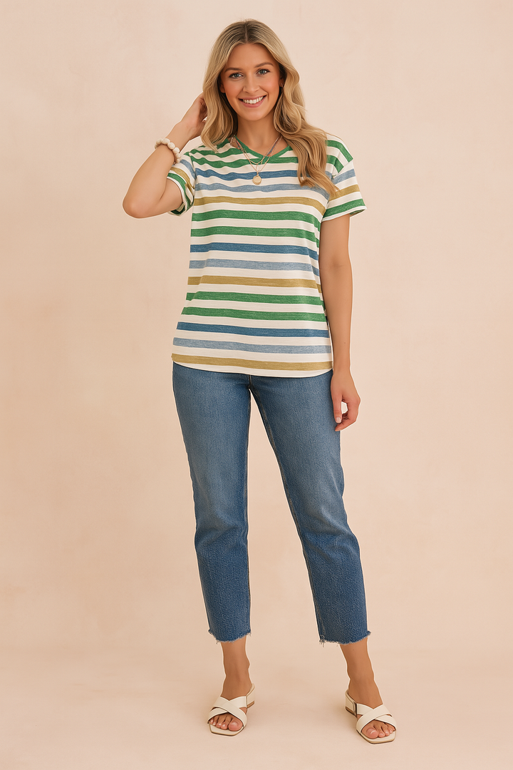 Wren | Women's Classic Striped Everyday Tee