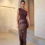 Sorelle | Women's One Shoulder Midi Dress Elegant