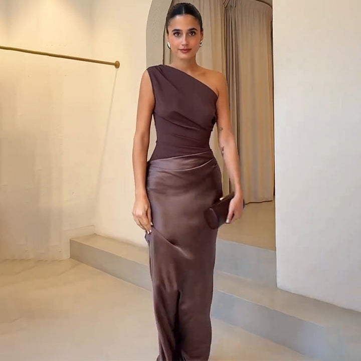Sorelle | Women's One Shoulder Midi Dress Elegant