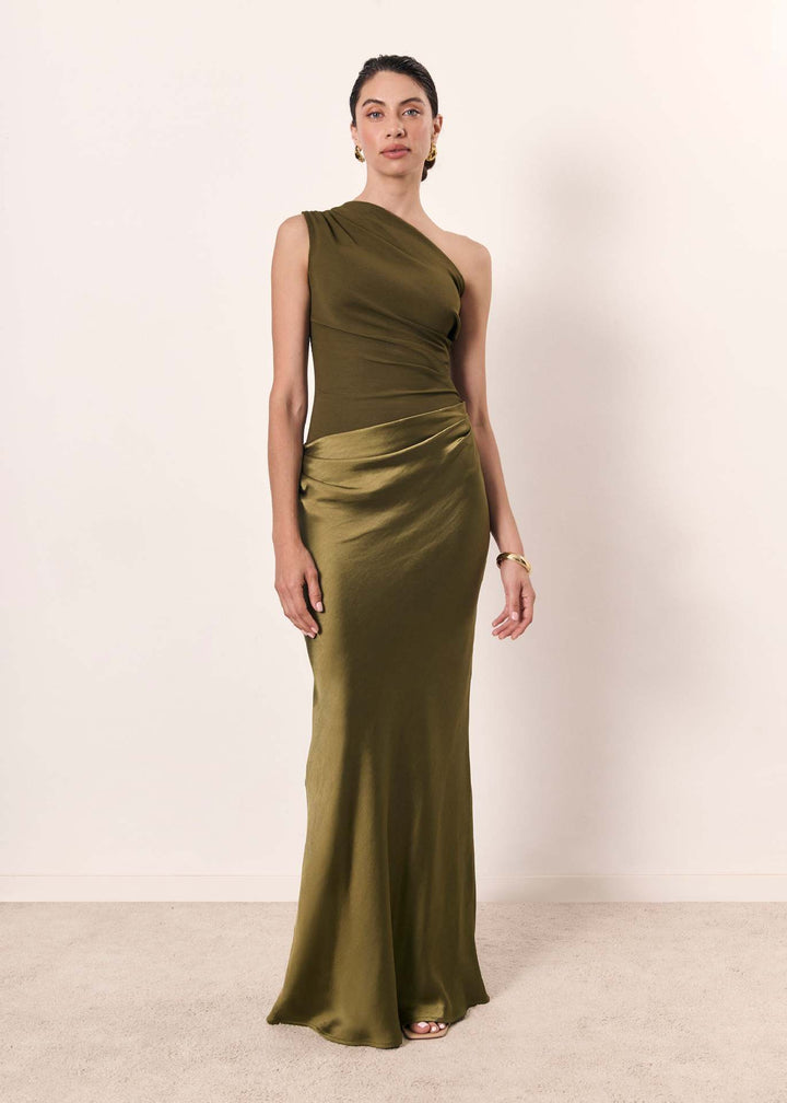 Sorelle | Women's One Shoulder Midi Dress Elegant