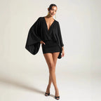 Sienna | Women's Puff Sleeve High Neck Mini Dress Elegant