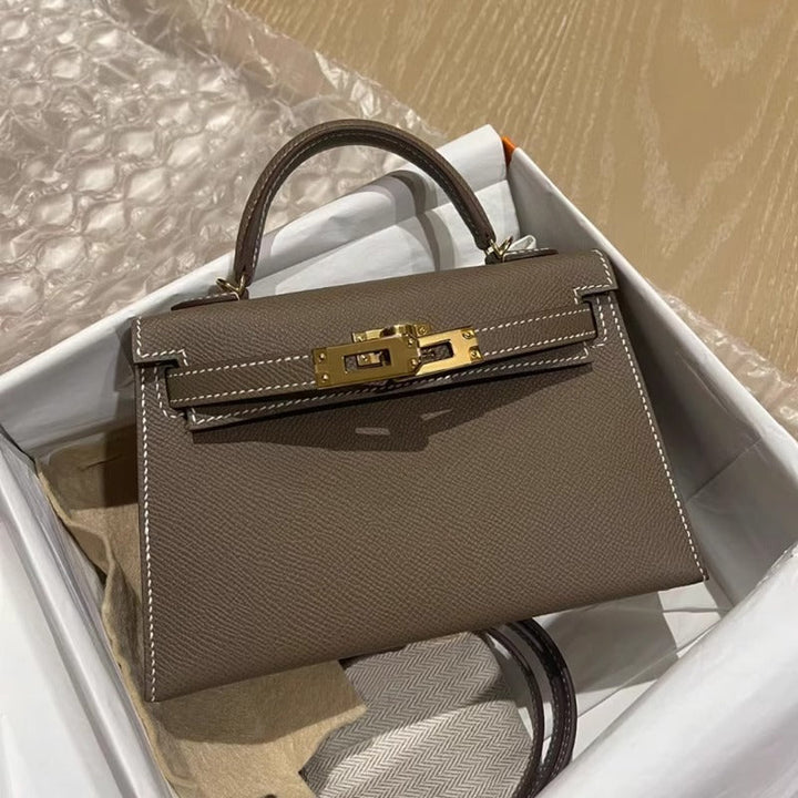 Arden | Women’s Structured Top Handle Handbag Gold Lock