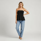 Ayla | Women’s Strapless Shirred Tube Top