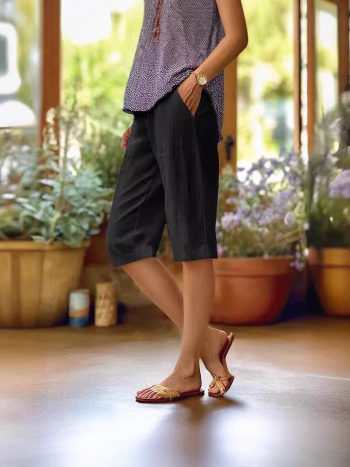 Sanne | Women's Knee Length Straight Leg Summer Shorts