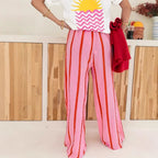Aria | Women’s Striped Wide-Leg Lounge Trousers