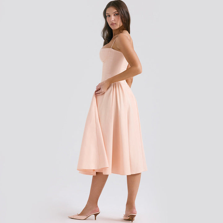 Wren | Women's Strappy Midi Dress Elegant