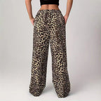 Elowen | Women’s Comfy Straight-Leg Leopard Print Pants
