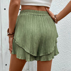 Zavira | Women's Tiered Ruffle Shorts Casual