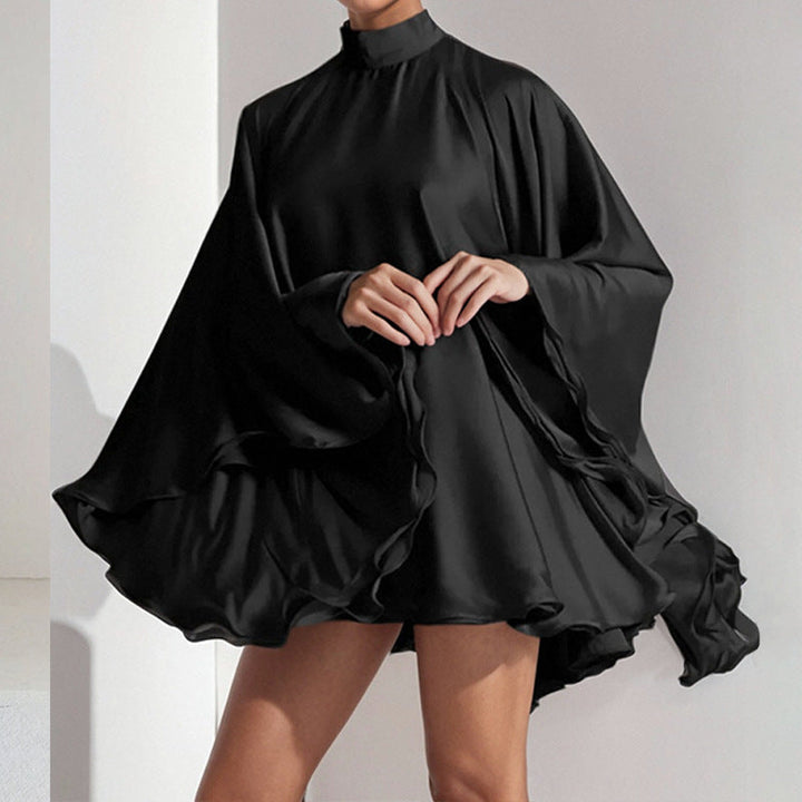 Sienna | Women's Puff Sleeve High Neck Mini Dress Elegant