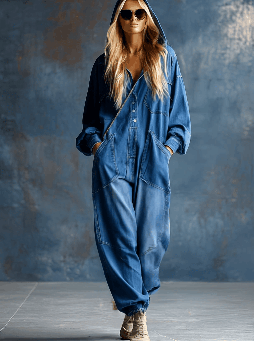 Rowan | Women’s Hooded Wide Leg Jumpsuit Casual