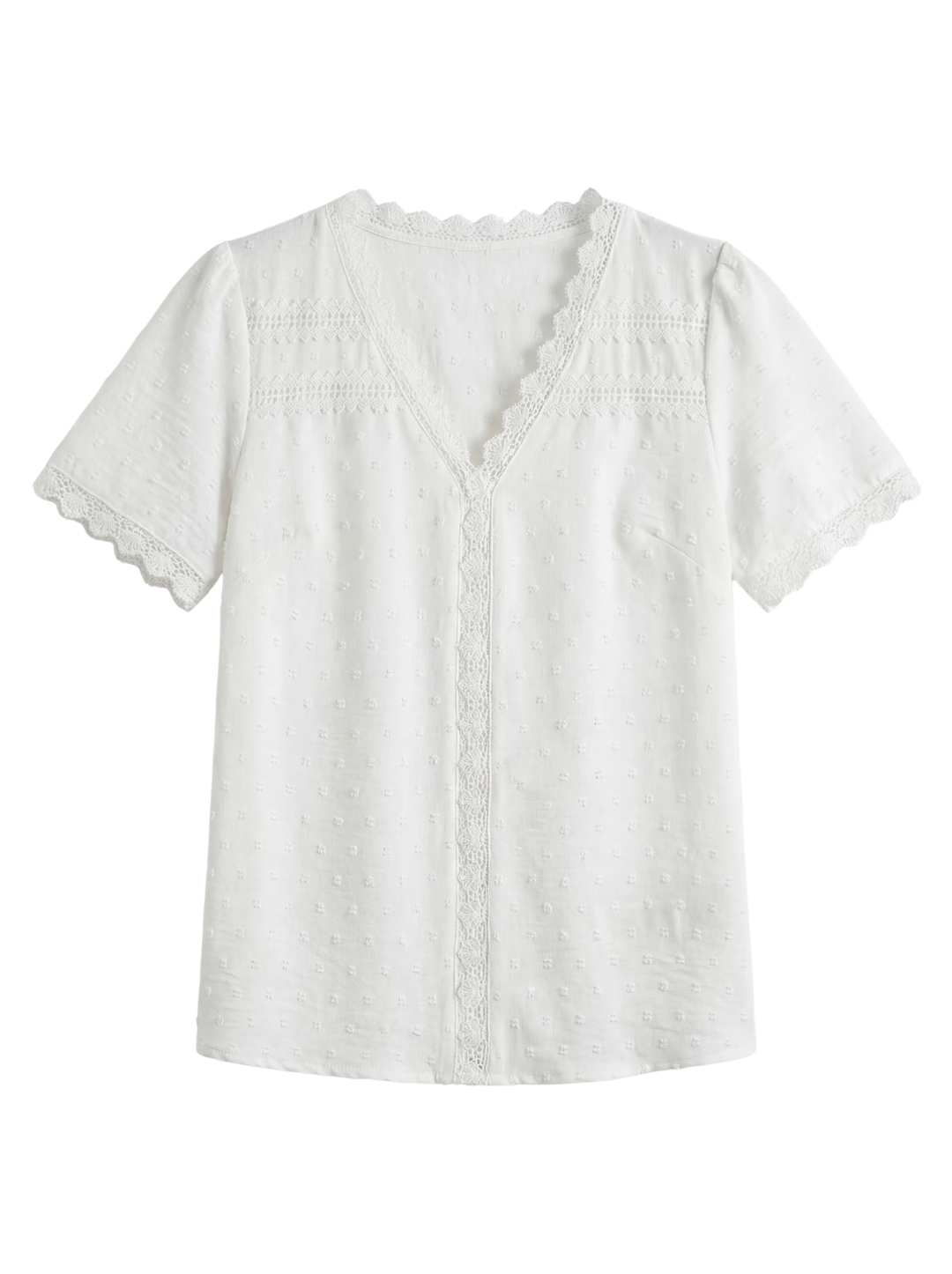 Lennox | Women's Lace-Trim V-Neck Top
