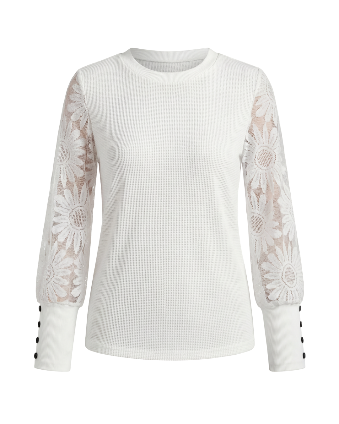 Mette | Women's Decorative Sleeve Button-Detail Top