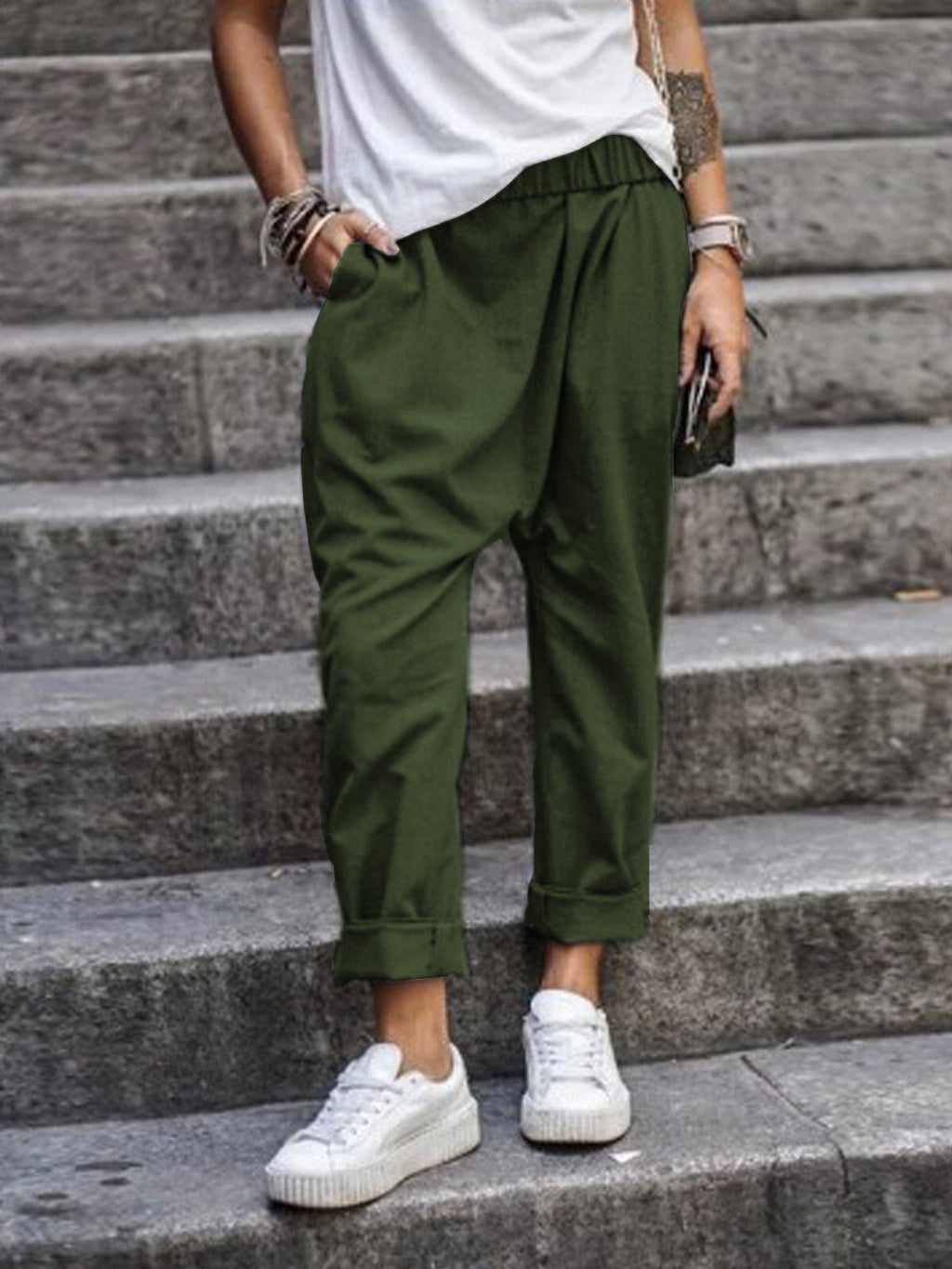 Astra | Women’s Elastic Waist Comfort Fit Trousers