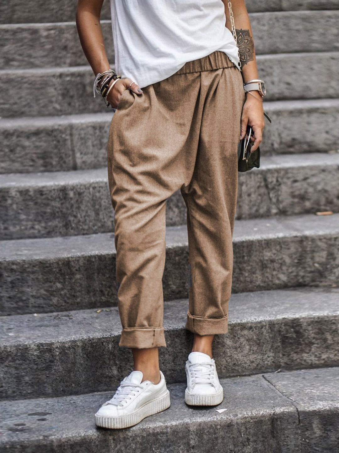 Astra | Women’s Elastic Waist Comfort Fit Trousers