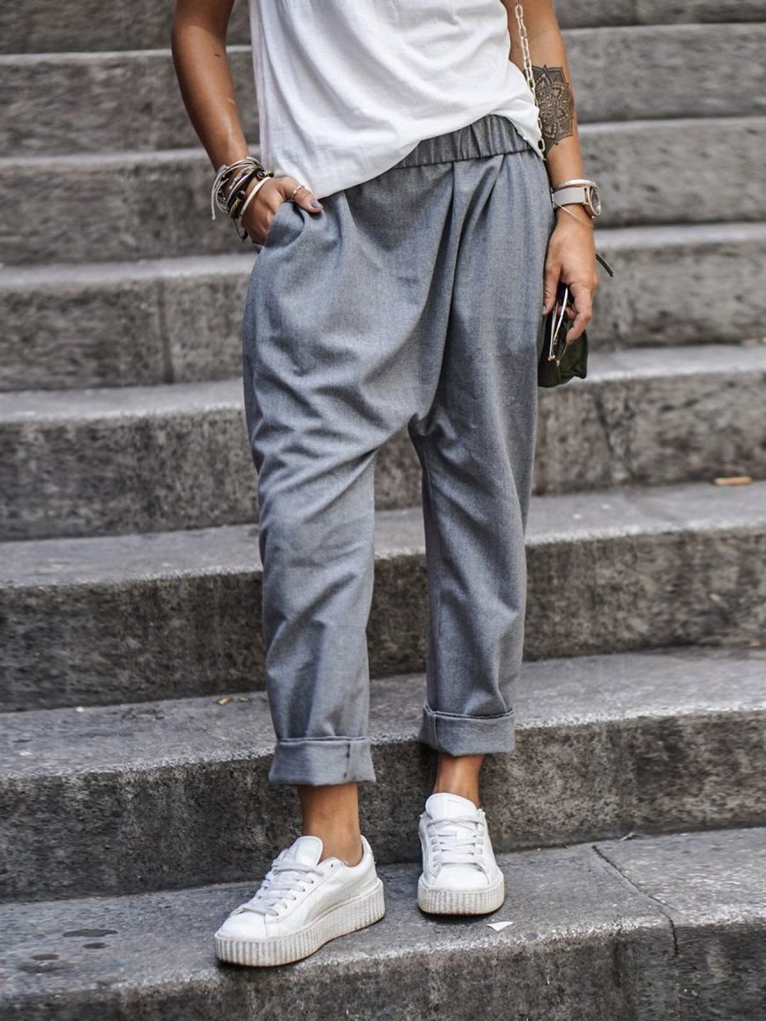 Astra | Women’s Elastic Waist Comfort Fit Trousers