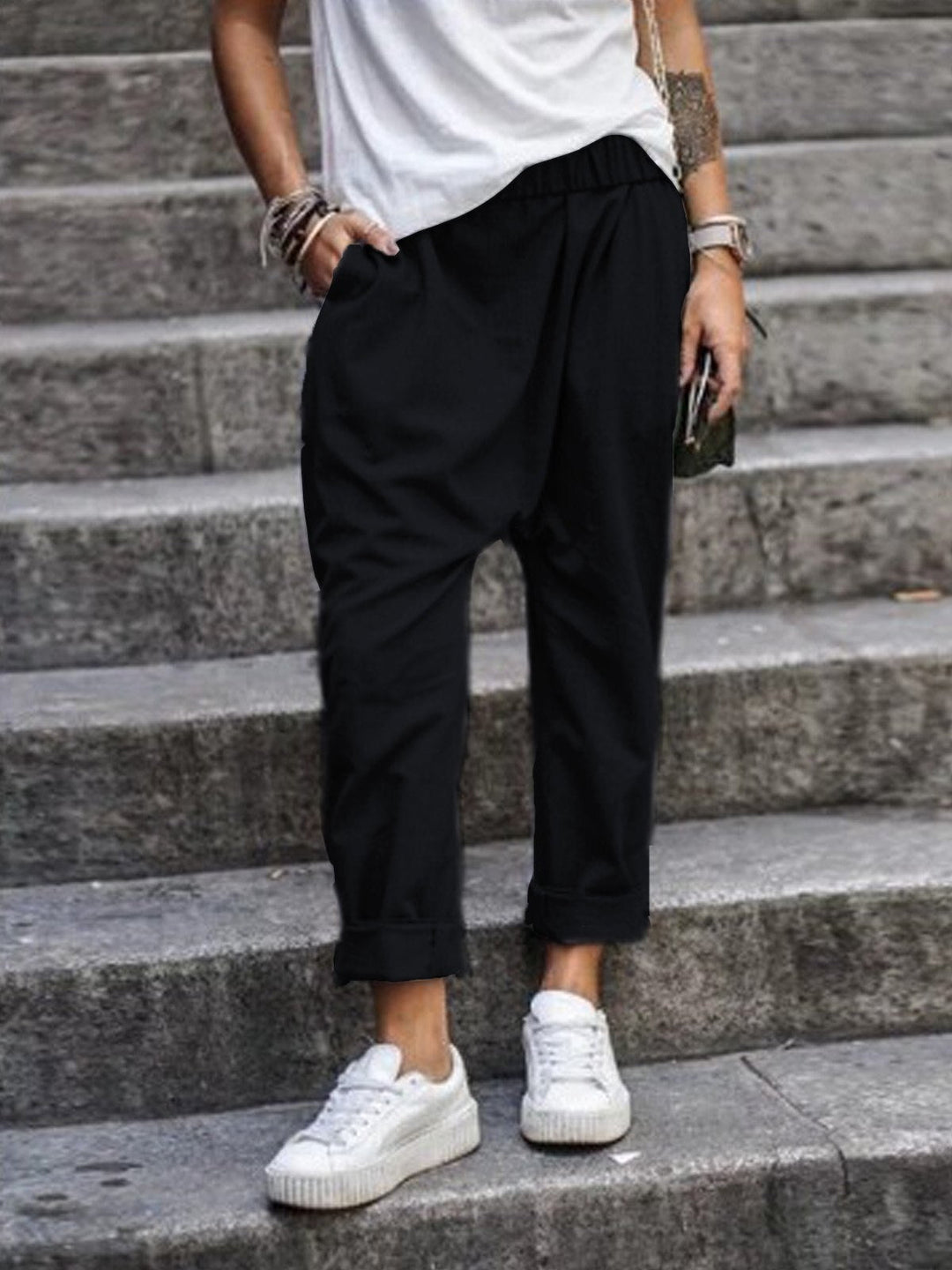 Astra | Women’s Elastic Waist Comfort Fit Trousers