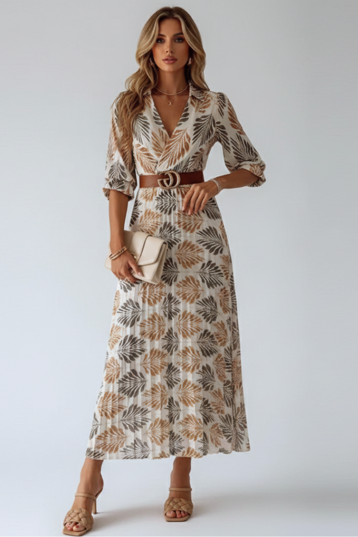 Marlowe | Women's Floral Belted Maxi Dress