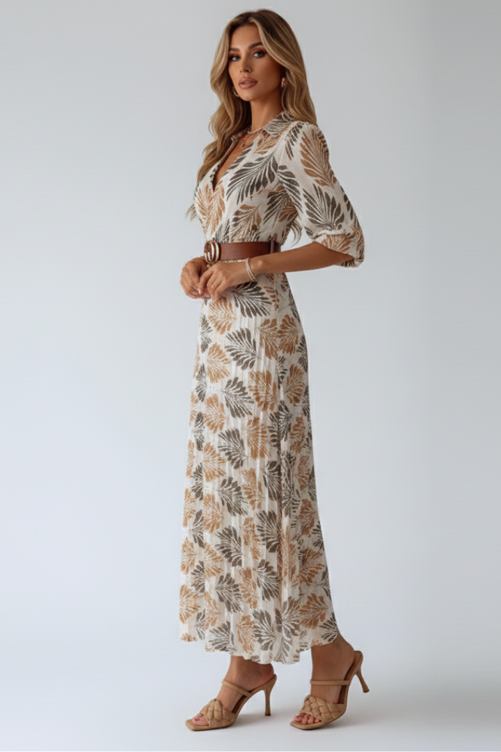 Marlowe | Women's Floral Belted Maxi Dress