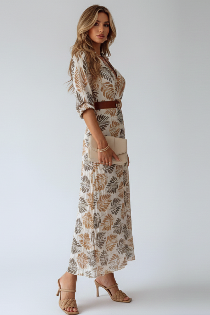 Marlowe | Women's Floral Belted Maxi Dress