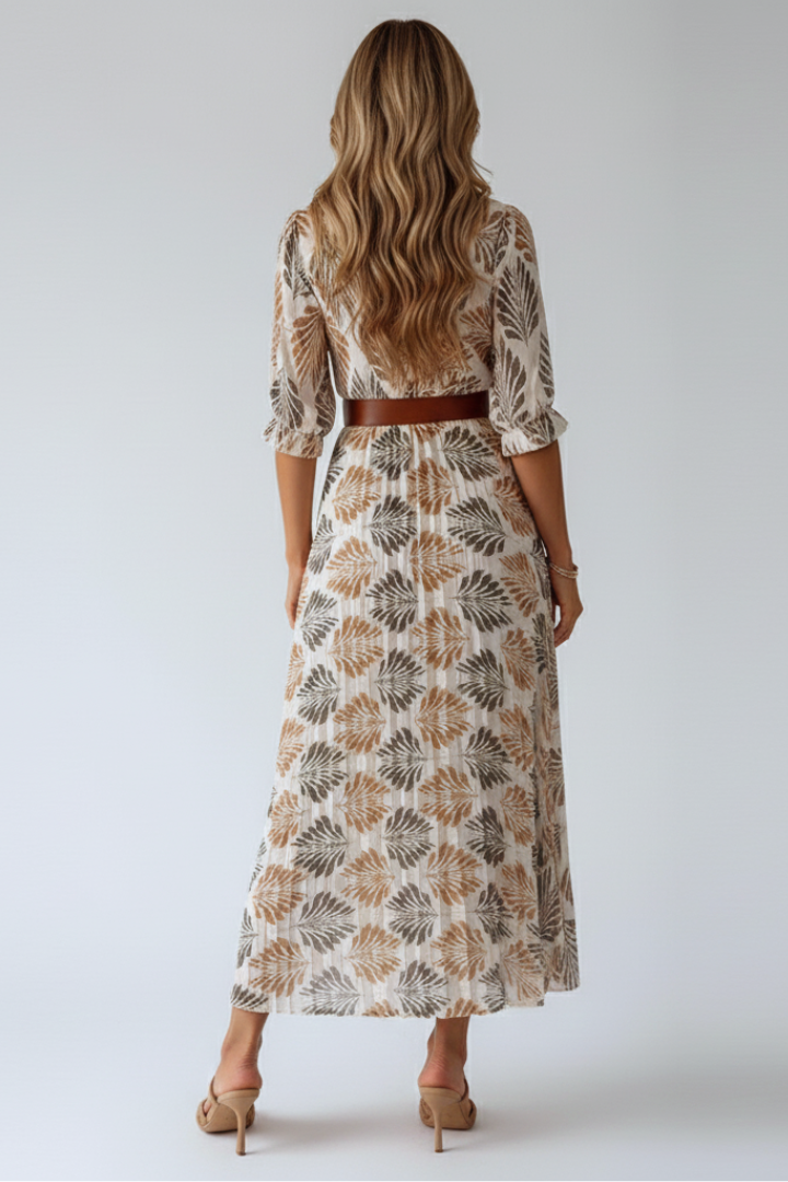 Marlowe | Women's Floral Belted Maxi Dress