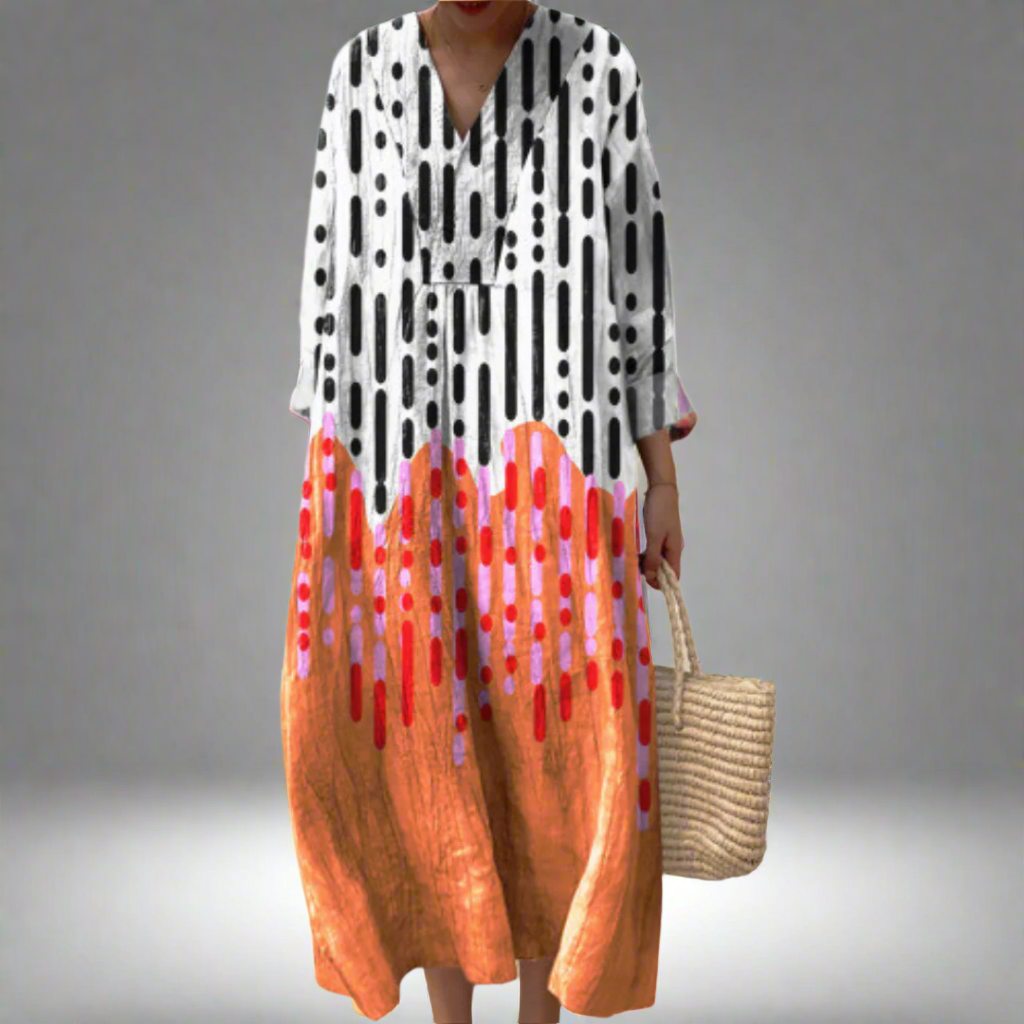 Alden | Women's Geometric Print Midi Dress